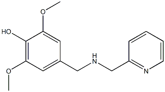 2,6-dimethoxy-4-{[(pyridin-2-ylmethyl)amino]methyl}phenol Struktur