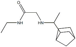 2-[(1-{bicyclo[2.2.1]heptan-2-yl}ethyl)amino]-N-ethylacetamide Struktur