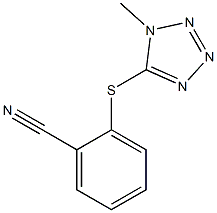 2-[(1-methyl-1H-1,2,3,4-tetrazol-5-yl)sulfanyl]benzonitrile Struktur