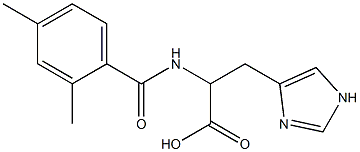 2-[(2,4-dimethylbenzoyl)amino]-3-(1H-imidazol-4-yl)propanoic acid Struktur