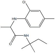 2-[(2-chloro-4-methylphenyl)amino]-N-(2-methylbutan-2-yl)propanamide Struktur