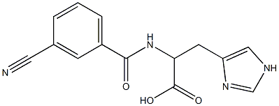 2-[(3-cyanophenyl)formamido]-3-(1H-imidazol-4-yl)propanoic acid Struktur