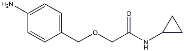 2-[(4-aminophenyl)methoxy]-N-cyclopropylacetamide Struktur