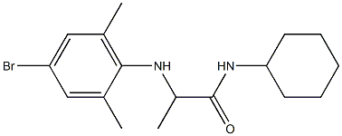 2-[(4-bromo-2,6-dimethylphenyl)amino]-N-cyclohexylpropanamide Struktur