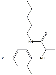 2-[(4-bromo-2-methylphenyl)amino]-N-pentylpropanamide Struktur