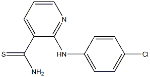 2-[(4-chlorophenyl)amino]pyridine-3-carbothioamide Struktur