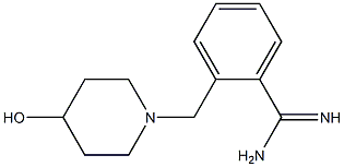 2-[(4-hydroxypiperidin-1-yl)methyl]benzenecarboximidamide Struktur