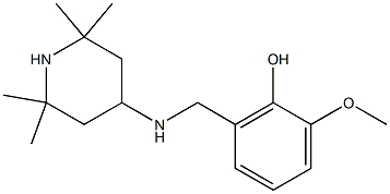 2-methoxy-6-{[(2,2,6,6-tetramethylpiperidin-4-yl)amino]methyl}phenol Struktur