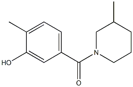 2-methyl-5-[(3-methylpiperidin-1-yl)carbonyl]phenol Struktur