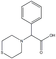 2-phenyl-2-(thiomorpholin-4-yl)acetic acid Struktur