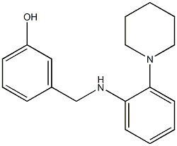 3-({[2-(piperidin-1-yl)phenyl]amino}methyl)phenol Struktur