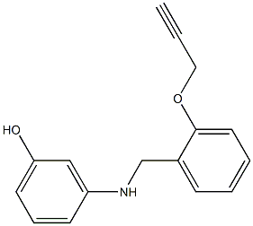 3-({[2-(prop-2-yn-1-yloxy)phenyl]methyl}amino)phenol Struktur