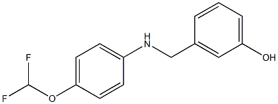 3-({[4-(difluoromethoxy)phenyl]amino}methyl)phenol Struktur