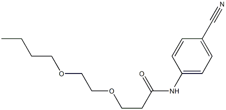 3-(2-butoxyethoxy)-N-(4-cyanophenyl)propanamide Struktur