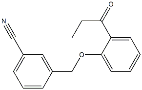 3-(2-propanoylphenoxymethyl)benzonitrile Struktur