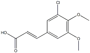 3-(3-chloro-4,5-dimethoxyphenyl)prop-2-enoic acid Struktur