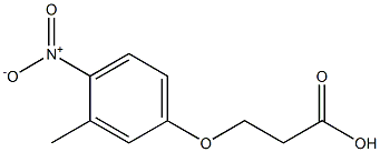 3-(3-methyl-4-nitrophenoxy)propanoic acid Struktur