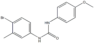 3-(4-bromo-3-methylphenyl)-1-(4-methoxyphenyl)urea Struktur