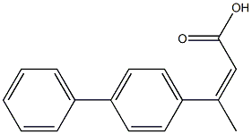 3-(4-phenylphenyl)but-2-enoic acid Struktur