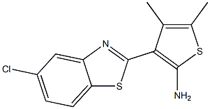 3-(5-chloro-1,3-benzothiazol-2-yl)-4,5-dimethylthiophen-2-amine Struktur