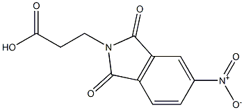 3-(5-nitro-1,3-dioxo-2,3-dihydro-1H-isoindol-2-yl)propanoic acid Struktur