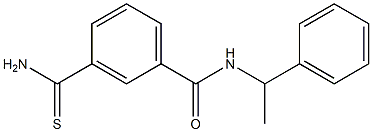 3-(aminocarbonothioyl)-N-(1-phenylethyl)benzamide Struktur