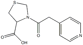 3-(pyridin-4-ylacetyl)-1,3-thiazolidine-4-carboxylic acid Struktur