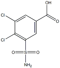 3,4-dichloro-5-sulfamoylbenzoic acid Struktur