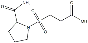 3-[(2-carbamoylpyrrolidine-1-)sulfonyl]propanoic acid Struktur