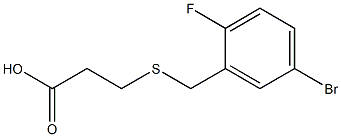 3-[(5-bromo-2-fluorobenzyl)thio]propanoic acid Struktur