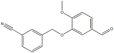 3-[(5-formyl-2-methoxyphenoxy)methyl]benzonitrile Struktur