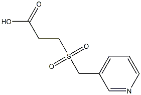 3-[(pyridin-3-ylmethyl)sulfonyl]propanoic acid Struktur