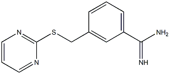 3-[(pyrimidin-2-ylsulfanyl)methyl]benzene-1-carboximidamide Struktur