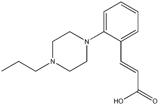 3-[2-(4-propylpiperazin-1-yl)phenyl]prop-2-enoic acid Struktur