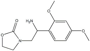 3-[2-amino-2-(2,4-dimethoxyphenyl)ethyl]-1,3-oxazolidin-2-one Struktur