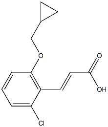 3-[2-chloro-6-(cyclopropylmethoxy)phenyl]prop-2-enoic acid Struktur