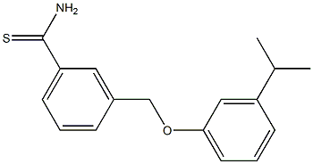 3-[3-(propan-2-yl)phenoxymethyl]benzene-1-carbothioamide Struktur