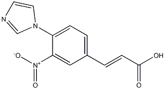 3-[4-(1H-imidazol-1-yl)-3-nitrophenyl]prop-2-enoic acid Struktur