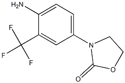 3-[4-amino-3-(trifluoromethyl)phenyl]-1,3-oxazolidin-2-one Struktur