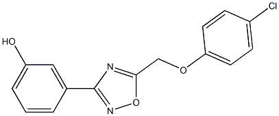 3-[5-(4-chlorophenoxymethyl)-1,2,4-oxadiazol-3-yl]phenol Structure