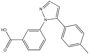 3-[5-(4-methylphenyl)-1H-pyrazol-1-yl]benzoic acid Struktur