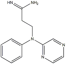 3-[phenyl(pyrazin-2-yl)amino]propanimidamide Struktur