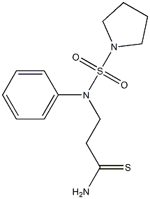 3-[phenyl(pyrrolidine-1-sulfonyl)amino]propanethioamide Struktur