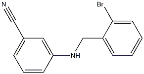 3-{[(2-bromophenyl)methyl]amino}benzonitrile Struktur