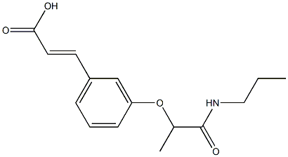 3-{3-[1-(propylcarbamoyl)ethoxy]phenyl}prop-2-enoic acid Struktur