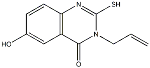 3-allyl-6-hydroxy-2-mercaptoquinazolin-4(3H)-one Struktur