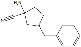 3-amino-1-benzylpyrrolidine-3-carbonitrile Struktur