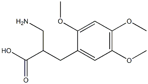 3-amino-2-[(2,4,5-trimethoxyphenyl)methyl]propanoic acid Struktur