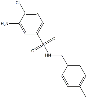 3-amino-4-chloro-N-[(4-methylphenyl)methyl]benzene-1-sulfonamide Struktur