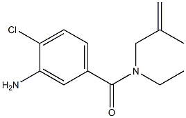 3-amino-4-chloro-N-ethyl-N-(2-methylprop-2-enyl)benzamide Struktur